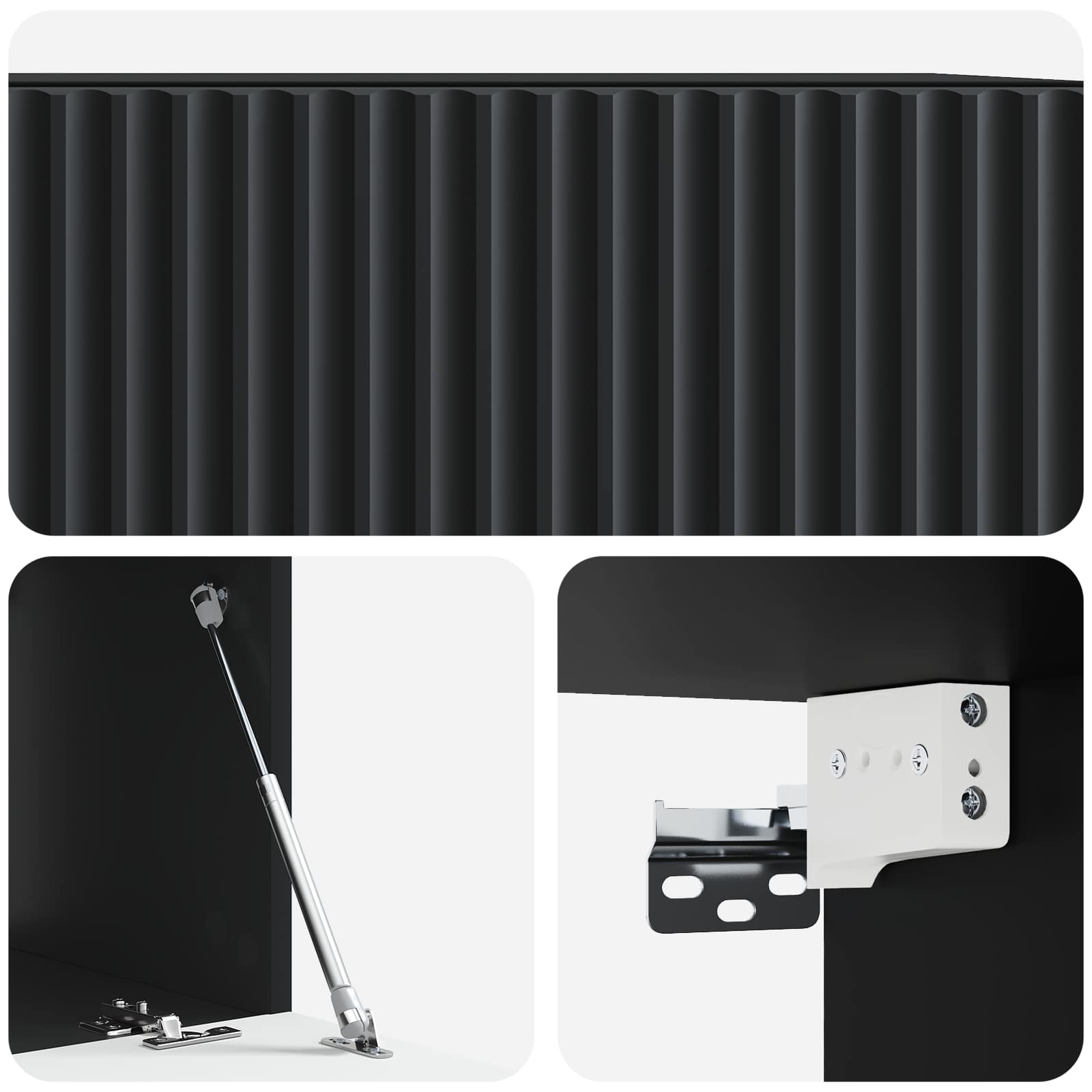Mobile Porta TV da Muro Nero 59,5 x 41 x 30 cm | homemem39