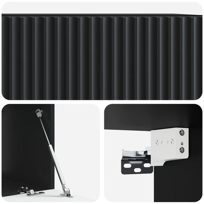 Mobile Porta TV da Muro Nero 59,5 x 41 x 30 cm