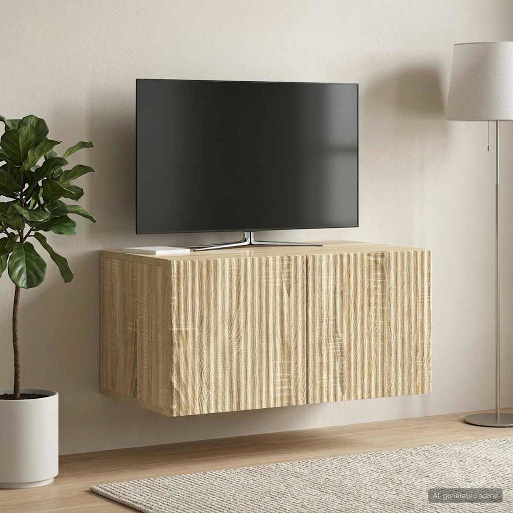 Mobile Porta TV da Muro Rovere Sonoma 59,5 x 41 x 30 cm