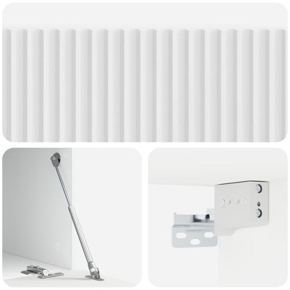 Mobile Porta TV da Muro Bianco Lucido 59,5 x 41 x 30 cm | homemem39