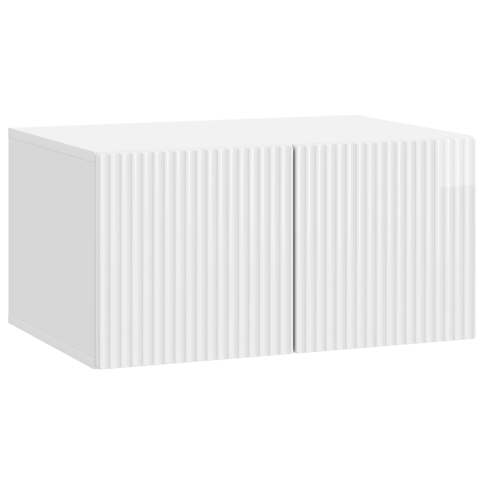 Mobile Porta TV da Muro Bianco Lucido 59,5 x 41 x 30 cm | homemem39