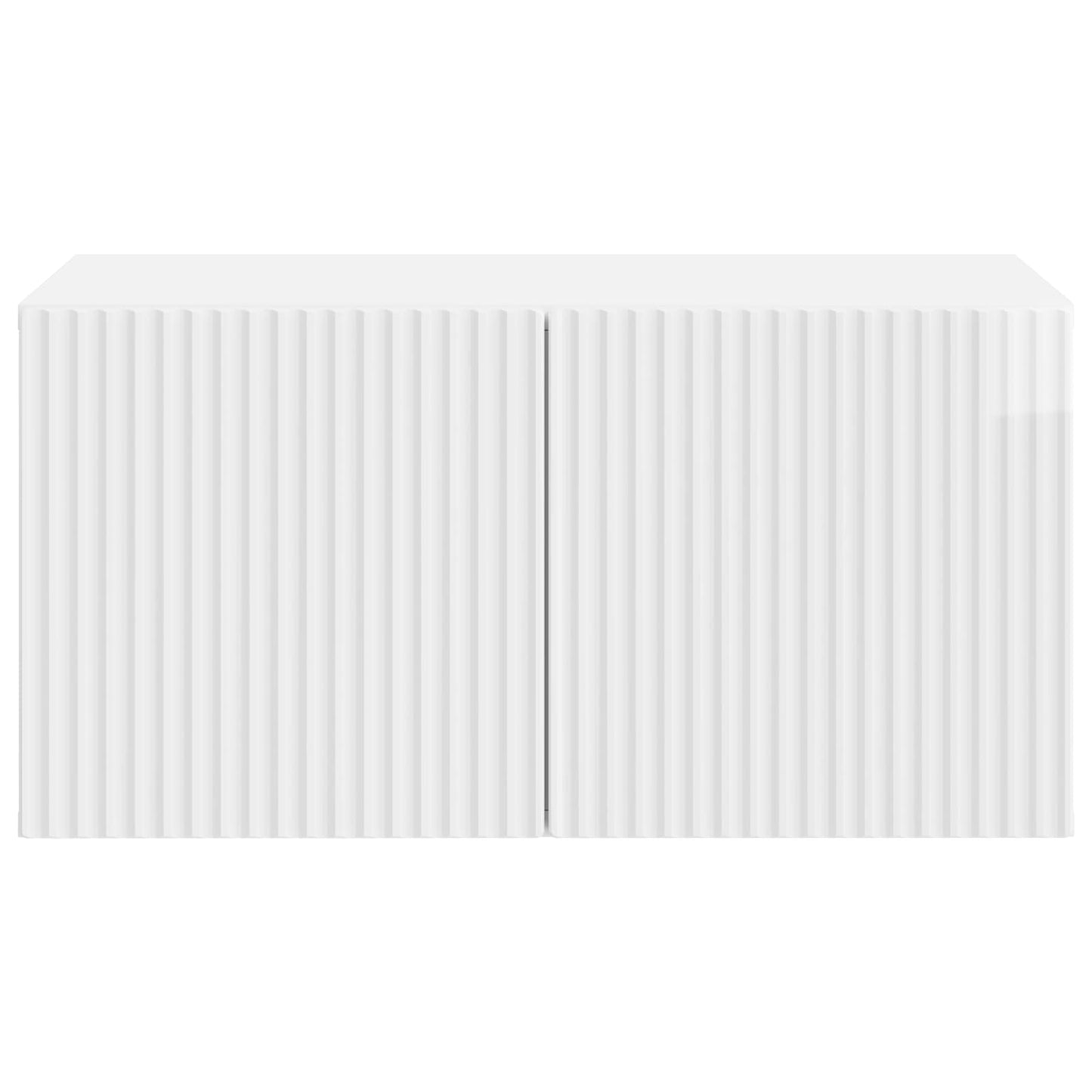 Mobile Porta TV da Muro Bianco Lucido 59,5 x 41 x 30 cm | homemem39