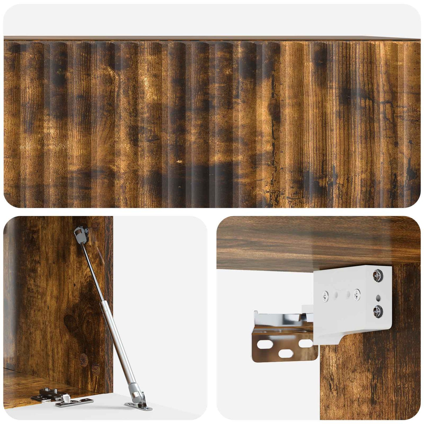 Mobile Porta TV da Muro Rovere Fumo 59,5 x 41 x 30 cm | homemem39