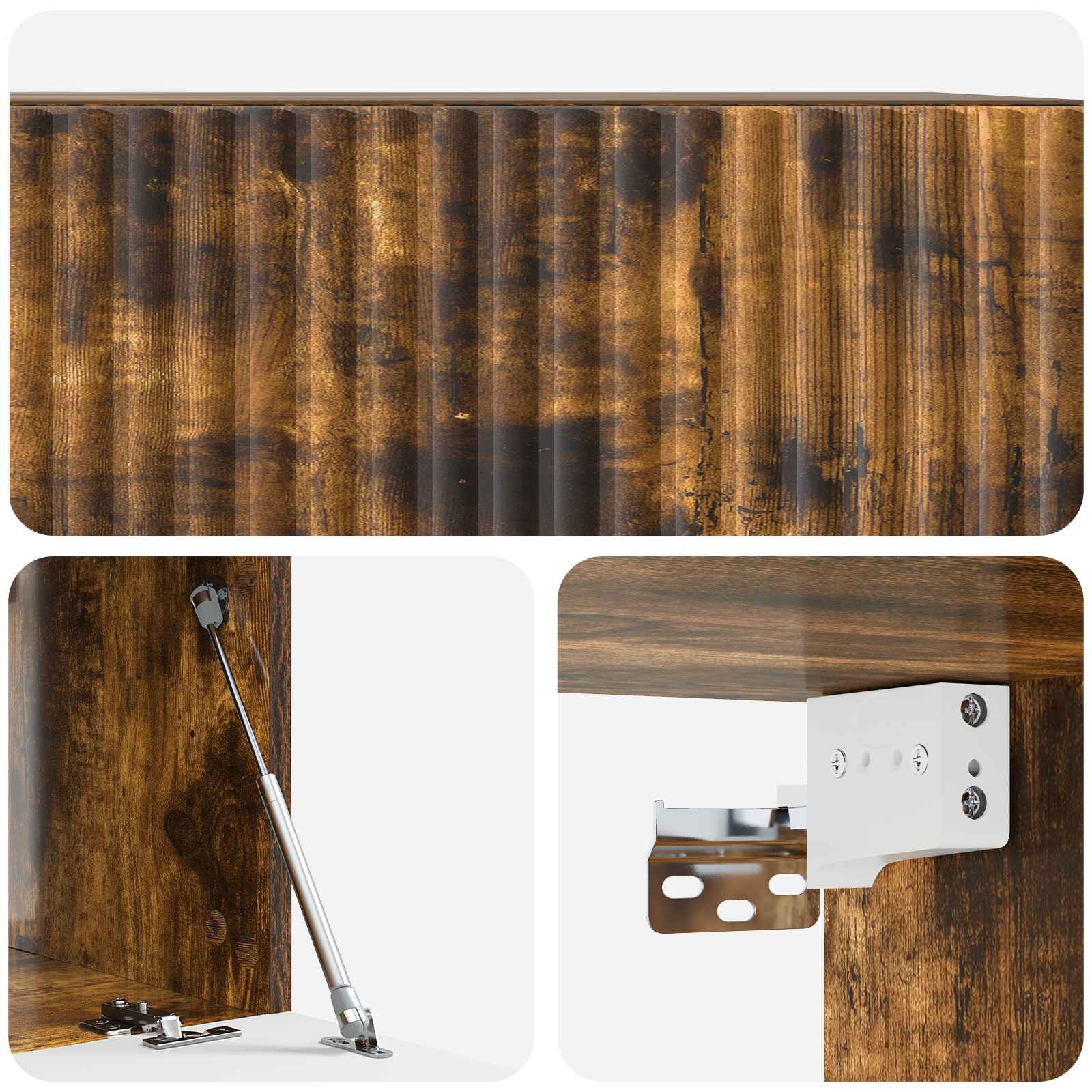 Mobile Porta TV da Muro Rovere Fumo 59,5 x 41 x 30 cm | homemem39