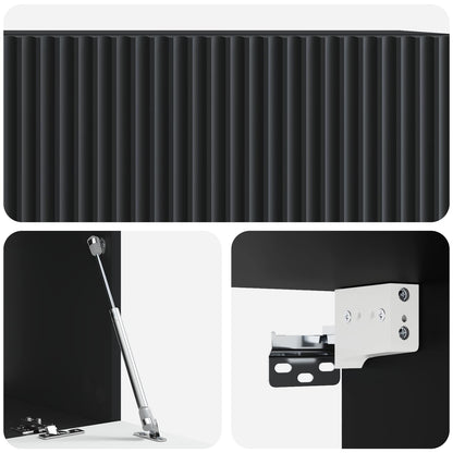 Mobile Porta TV da Muro Nero 78,5 x 41 x 30 cm