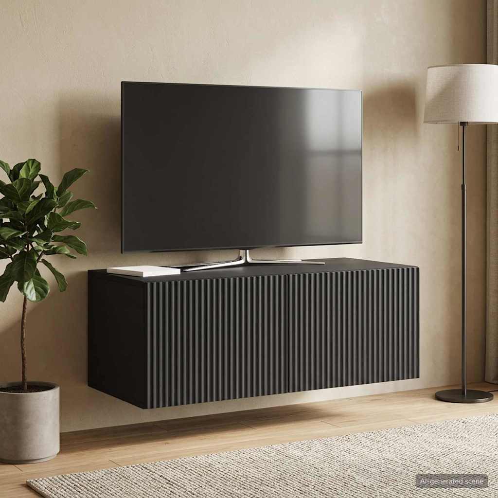 Mobile Porta TV da Muro Nero 78,5 x 41 x 30 cm