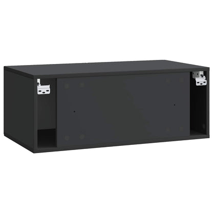 Mobile Porta TV da Muro Nero 78,5 x 41 x 30 cm