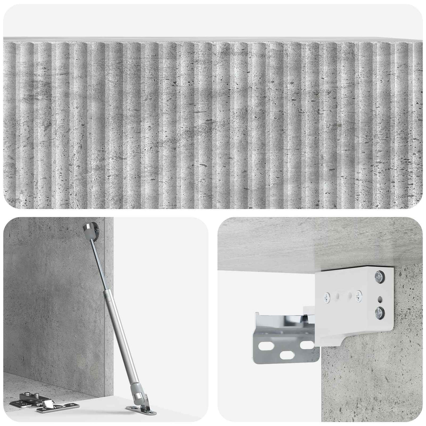Mobile Porta TV da Muro Grigio Cemento 78,5 x 41 x 30 cm | homemem39