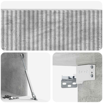 Mobile Porta TV da Muro Grigio Cemento 78,5 x 41 x 30 cm | homemem39