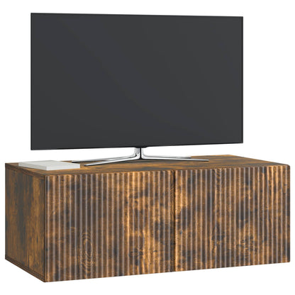 Mobile Porta TV da Muro Rovere Fumo 78,5 x 41 x 30 cm