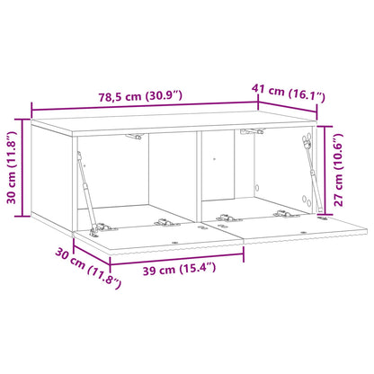Mobile Porta TV da Muro Grigio Sonoma 78,5 x 41 x 30 cm | homemem39