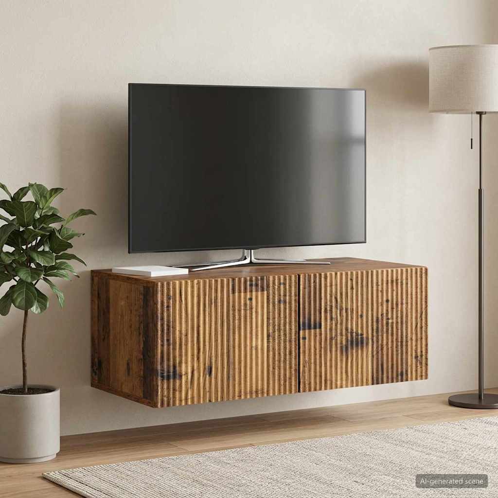 Mobile Porta TV da Muro Legno antico 78,5 x 41 x 30 cm