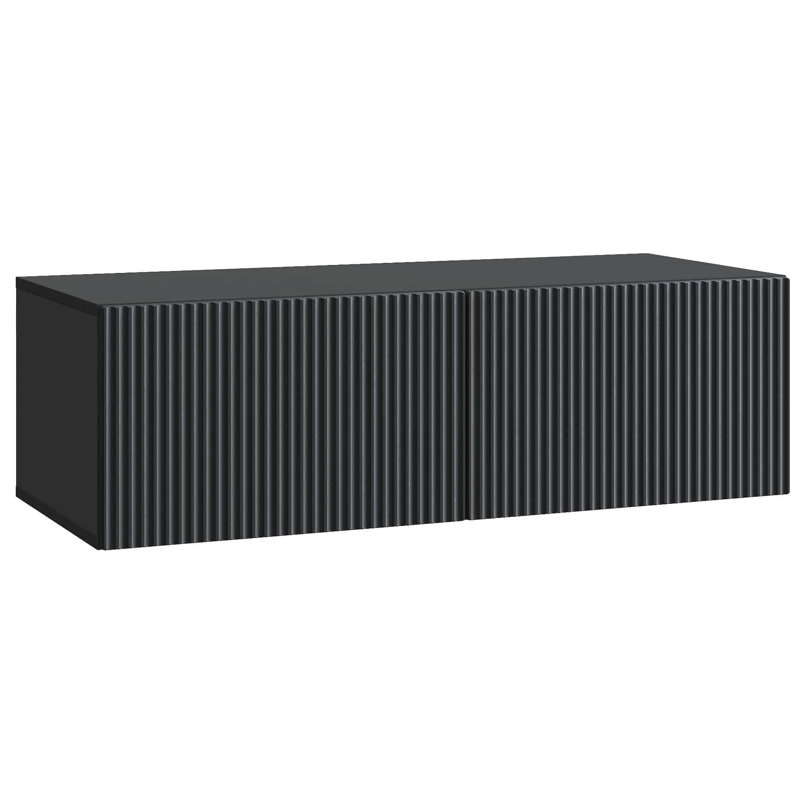 Mobile Porta TV da Muro Montaggio a parete Nero 98 x 41 x 30 cm | homemem39