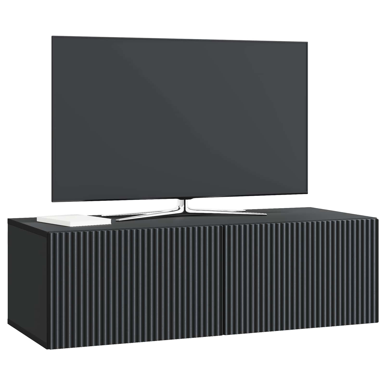 Mobile Porta TV da Muro Montaggio a parete Nero 98 x 41 x 30 cm | homemem39