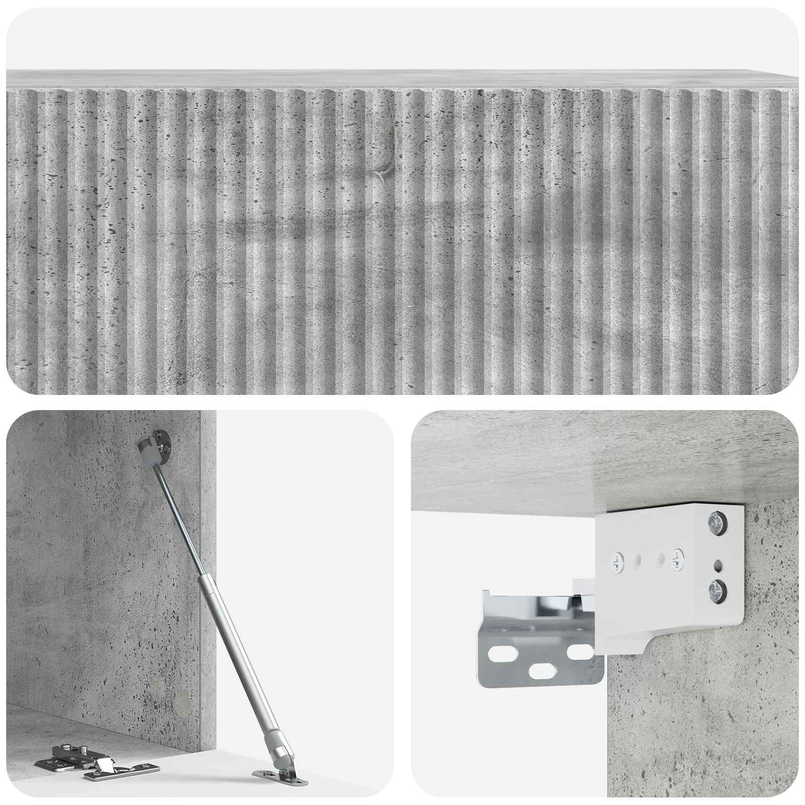 Mobile Porta TV da Muro Grigio Cemento 98 x 41 x 30 cm | homemem39