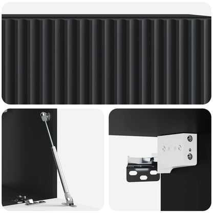 Mobile Porta TV da Muro Nero 59,5 x 31 x 30 cm