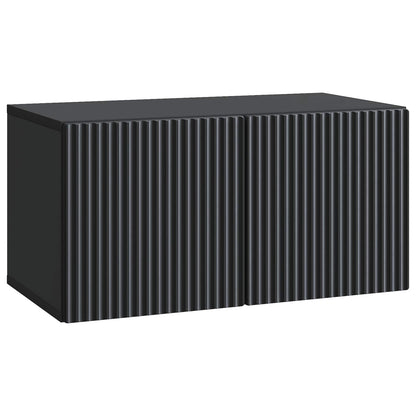 Mobile Porta TV da Muro Nero 59,5 x 31 x 30 cm | homemem39