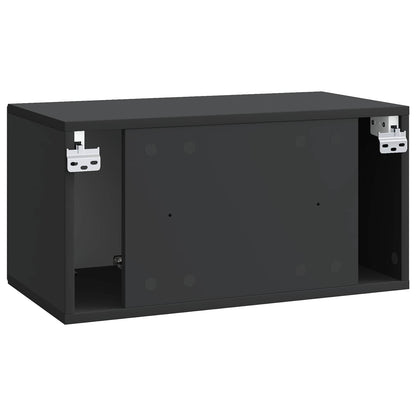 Mobile Porta TV da Muro Nero 59,5 x 31 x 30 cm | homemem39