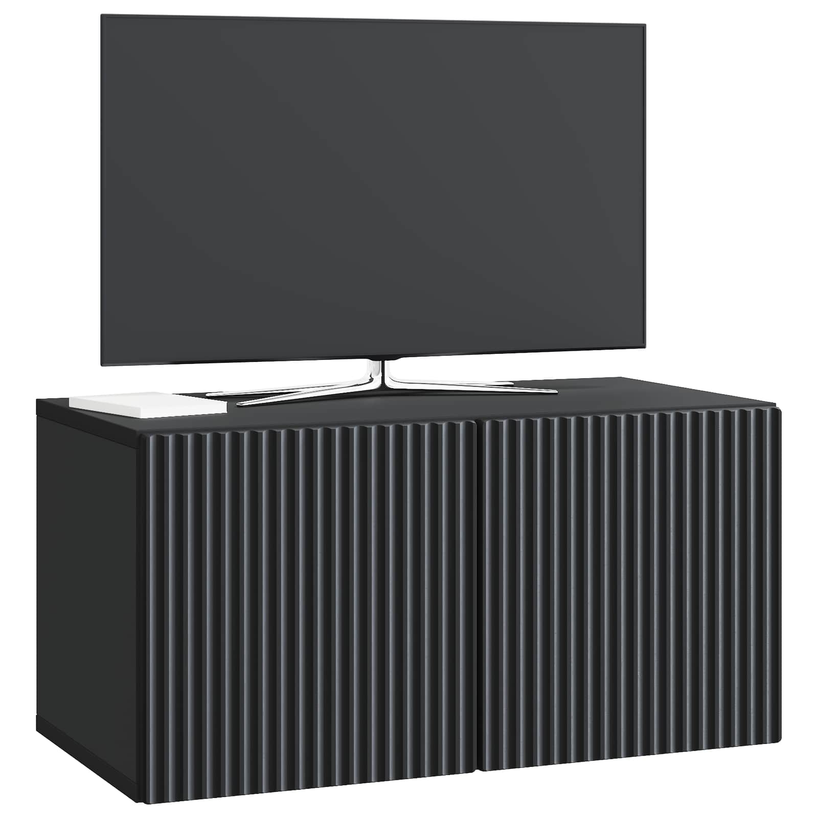 Mobile Porta TV da Muro Nero 59,5 x 31 x 30 cm | homemem39