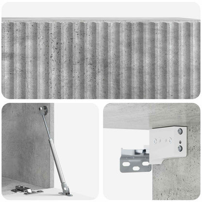 Mobile Porta TV da Muro Grigio Cemento 59,5 x 31 x 30 cm