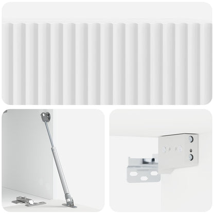 Mobile Porta TV da Muro Bianco Lucido 59,5 x 31 x 30 cm | homemem39