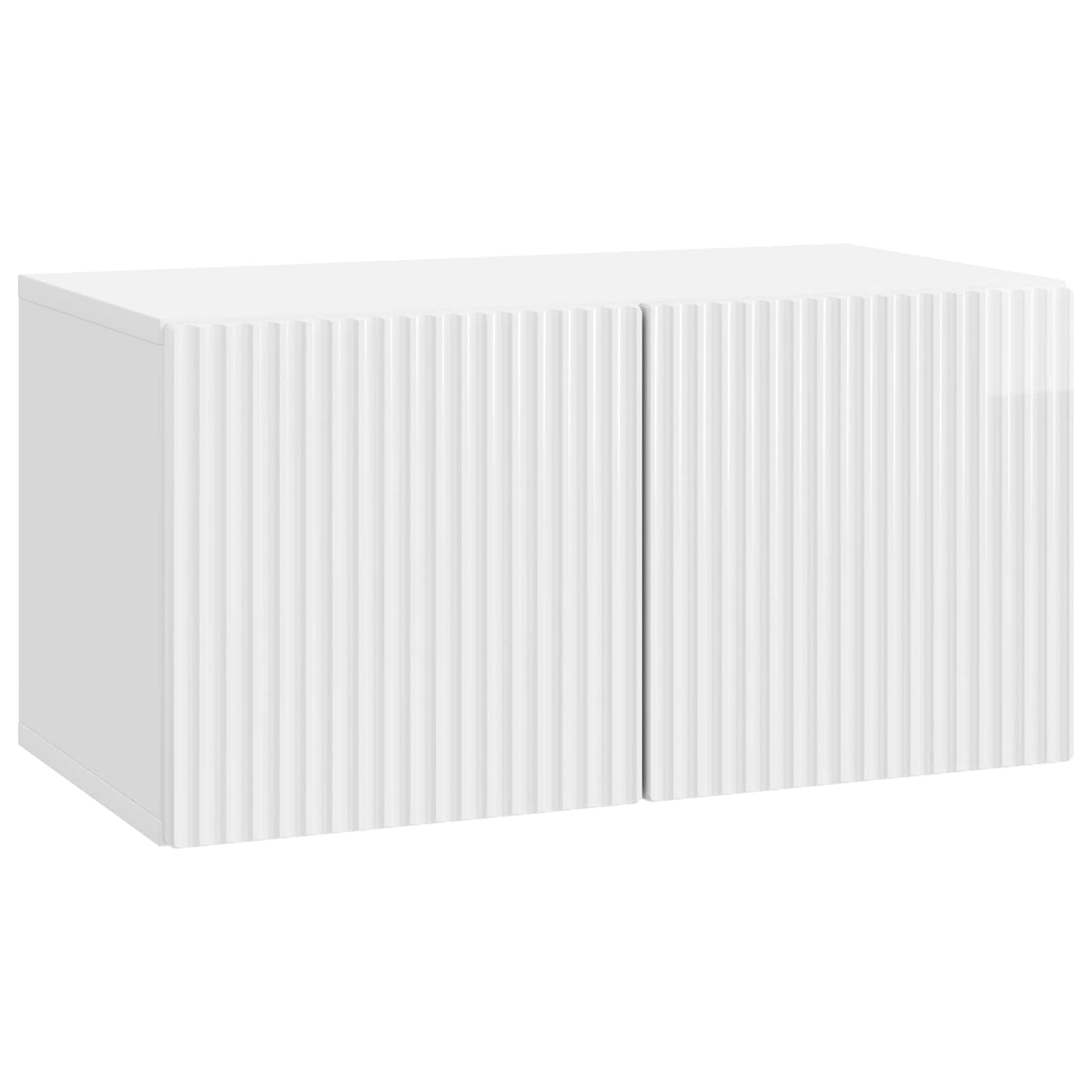 Mobile Porta TV da Muro Bianco Lucido 59,5 x 31 x 30 cm | homemem39