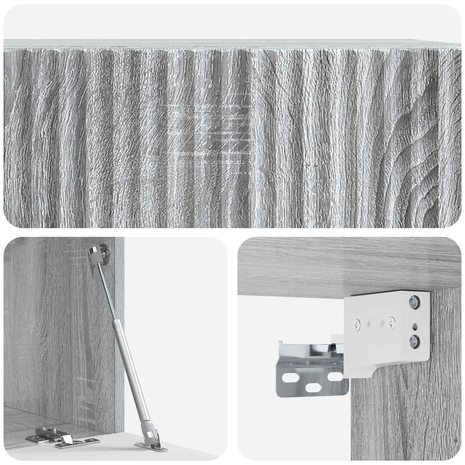 Mobile Porta TV da Muro Grigio Sonoma 59,5 x 31 x 30 cm | homemem39