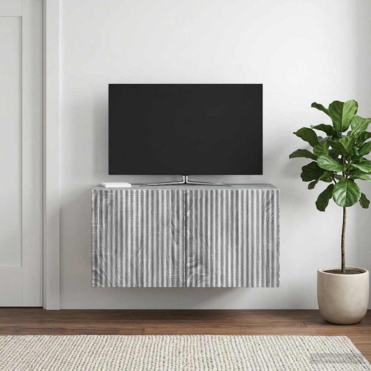 Mobile Porta TV da Muro 59,5 x 31 x 30 cm Grigio Sonoma