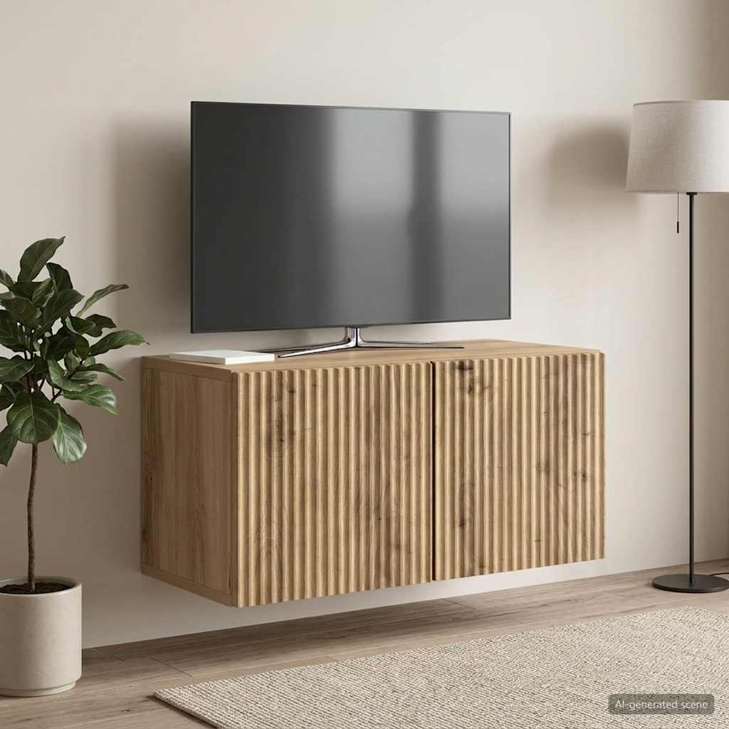Mobile Porta TV da Muro 59,5 x 31 x 30 cm Rovere Artigianale