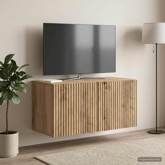 Mobile Porta TV da Muro Rovere Artigianale 59,5 x 31 x 30 cm