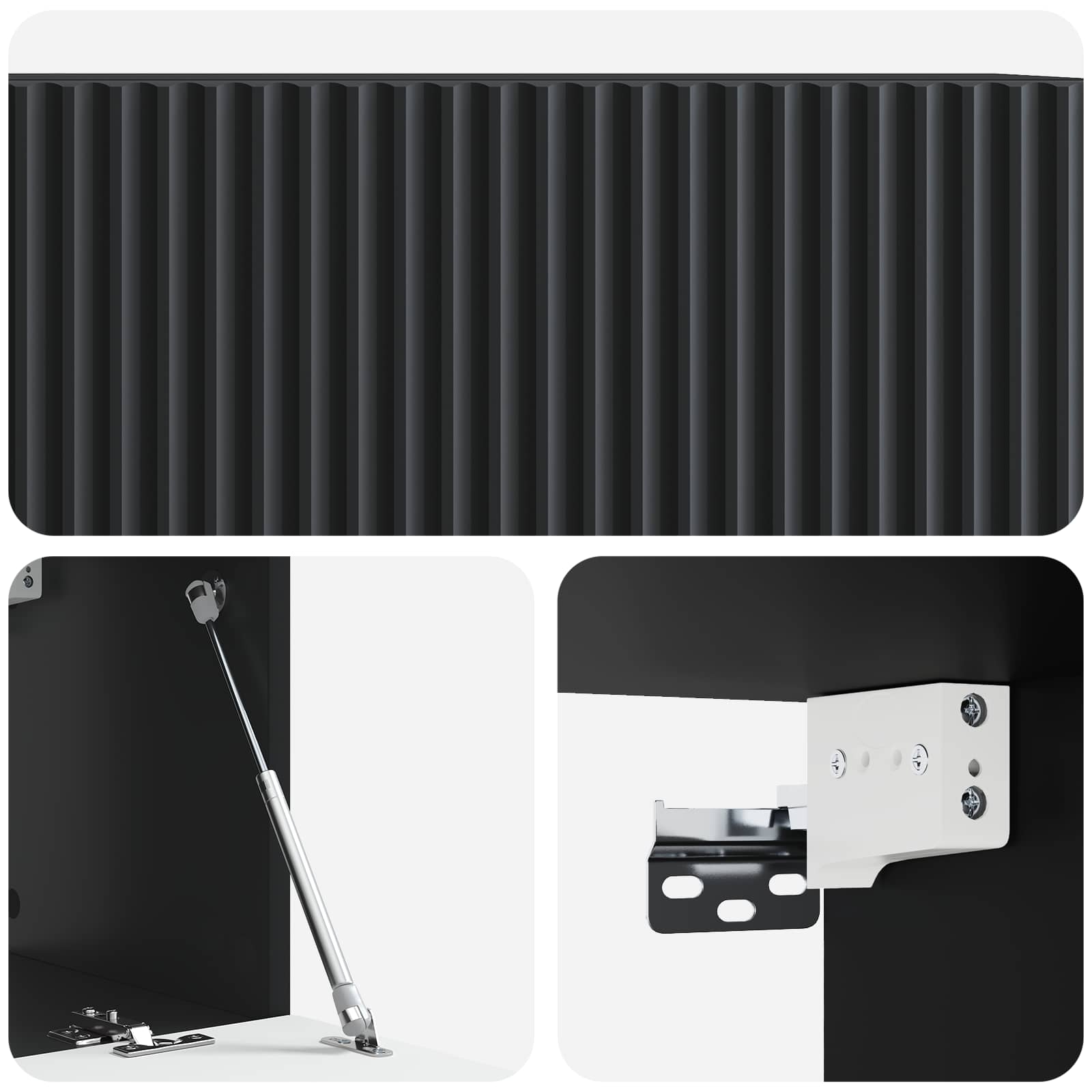 Mobile Porta TV da Muro Nero 78,5 x 31 x 30 cm | homemem39