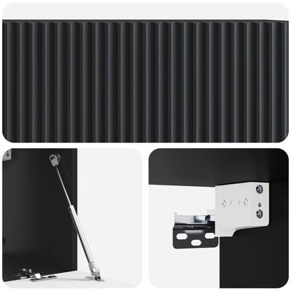 Mobile Porta TV da Muro Nero 78,5 x 31 x 30 cm | homemem39