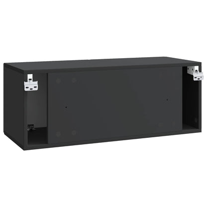 Mobile Porta TV da Muro Nero 78,5 x 31 x 30 cm