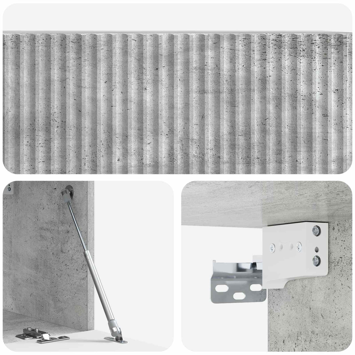 Mobile Porta TV da Muro Grigio Cemento 78,5 x 31 x 30 cm