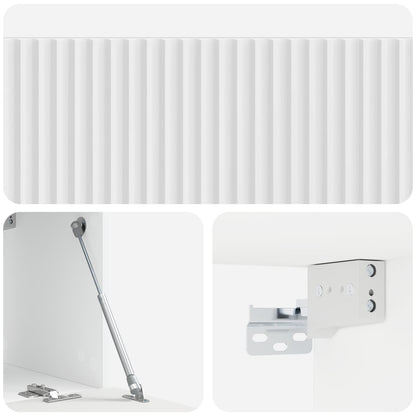 Mobile Porta TV da Muro Bianco Lucido 78,5 x 31 x 30 cm | homemem39