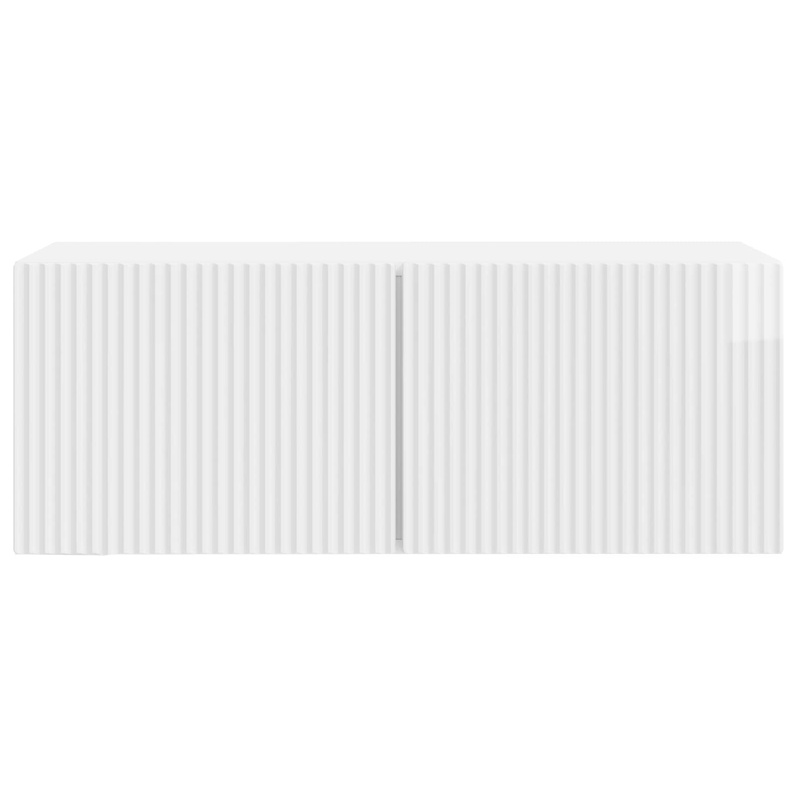 Mobile Porta TV da Muro Bianco Lucido 78,5 x 31 x 30 cm | homemem39