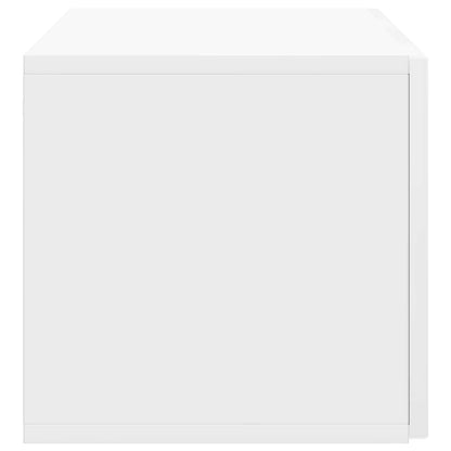 Mobile Porta TV da Muro Bianco Lucido 78,5 x 31 x 30 cm | homemem39