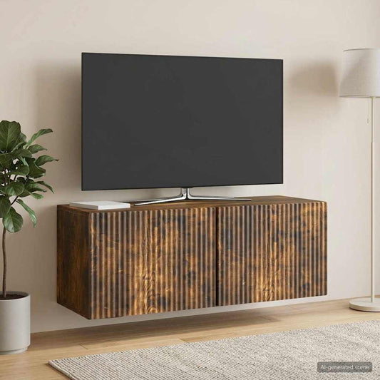 Mobile Porta TV da Muro Rovere Fumo 78,5 x 31 x 30 cm