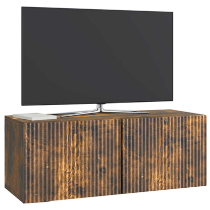 Mobile Porta TV da Muro Rovere Fumo 78,5 x 31 x 30 cm