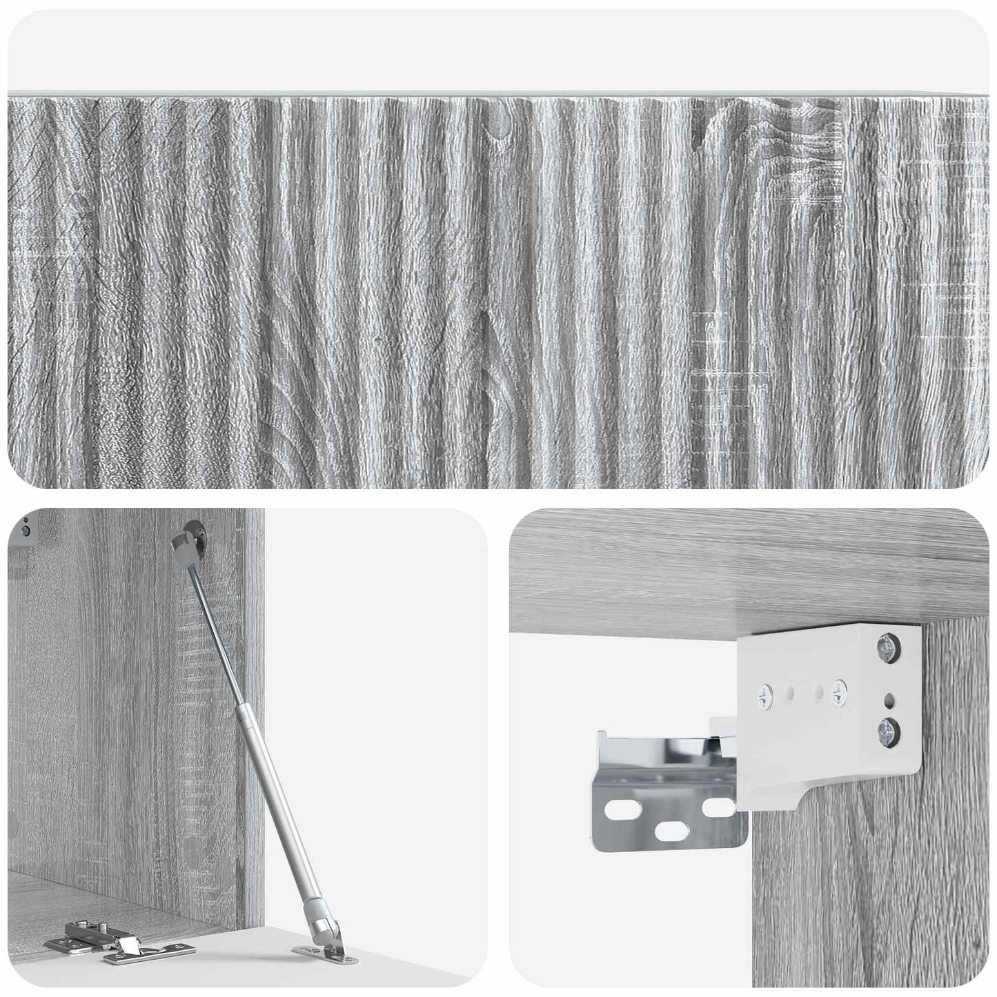 Mobile Porta TV da Muro Grigio Sonoma 78,5 x 31 x 30 cm
