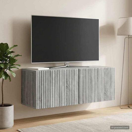 Mobile Porta TV da Muro Grigio Sonoma 78,5 x 31 x 30 cm
