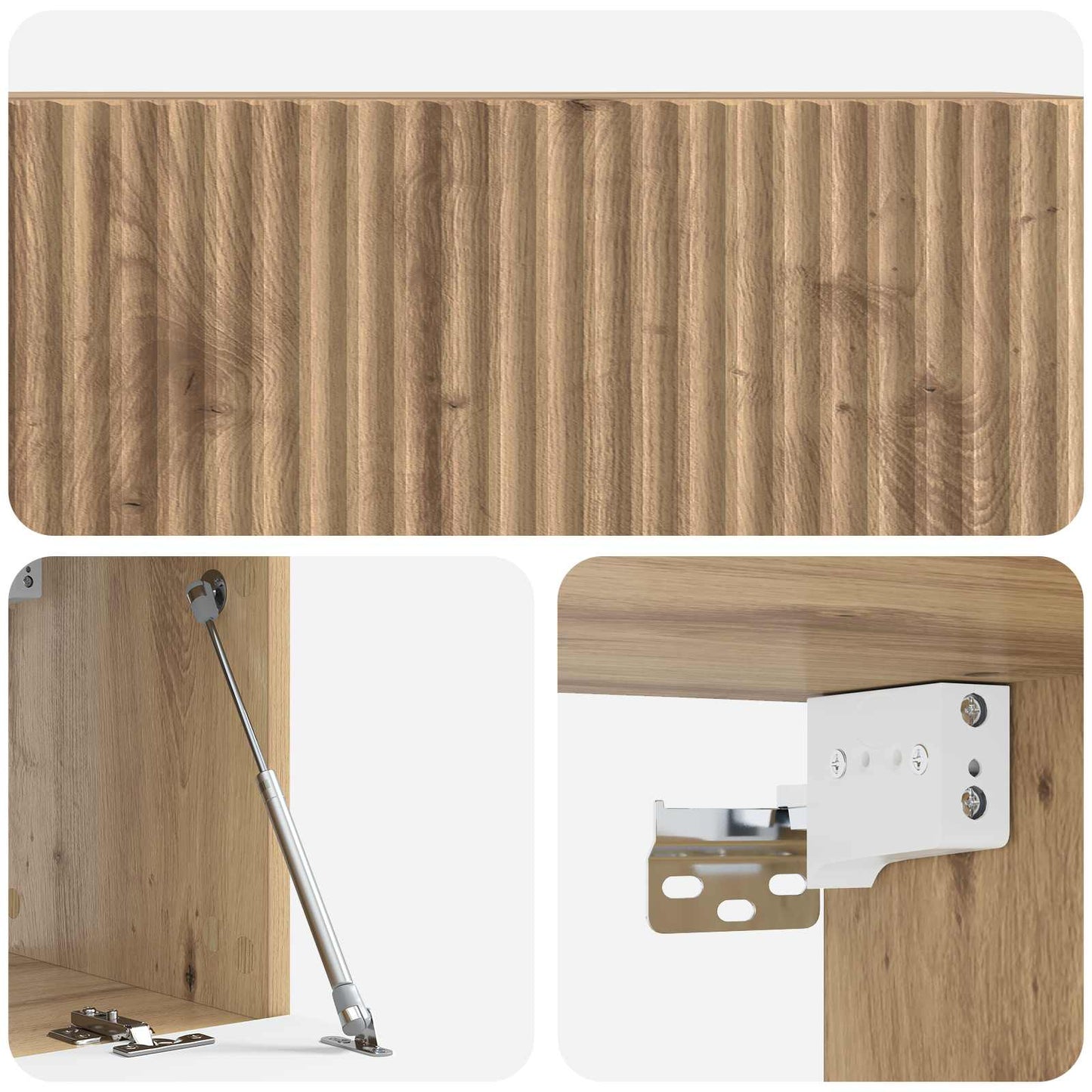 Mobile Porta TV da Muro Rovere Artigianale 78,5 x 31 x 30 cm | homemem39