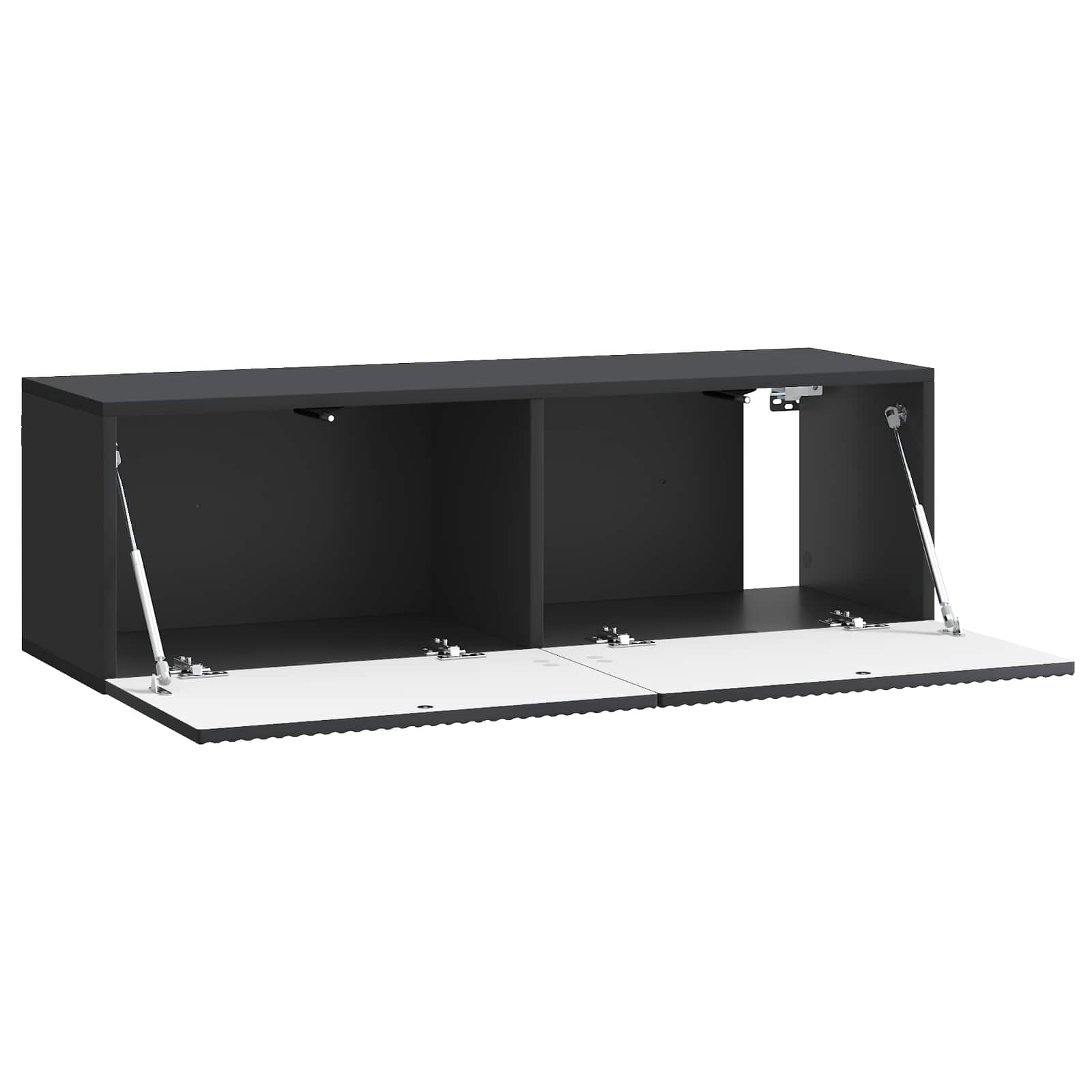 Mobile Porta TV da Muro Montaggio a parete Nero 98 x 31 x 30 cm | homemem39