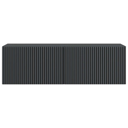 Mobile Porta TV da Muro Montaggio a parete Nero 98 x 31 x 30 cm | homemem39