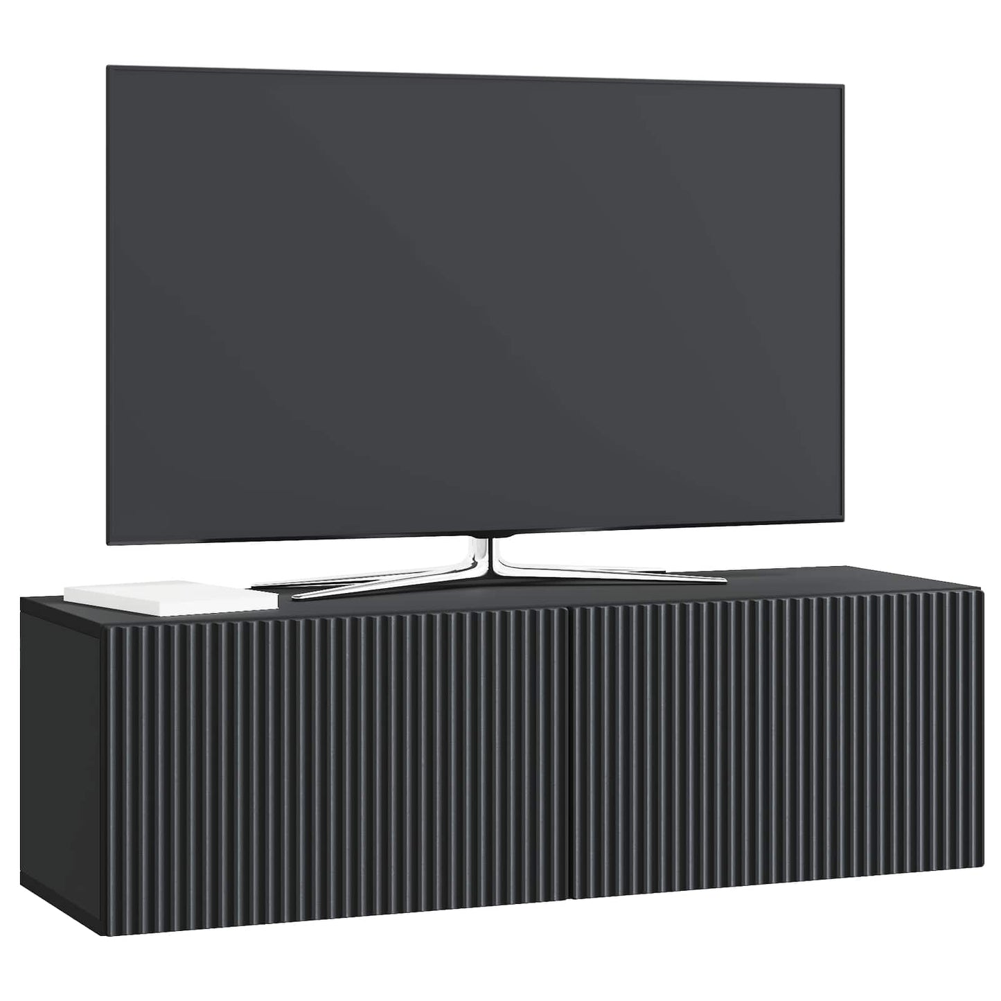 Mobile Porta TV da Muro Montaggio a parete Nero 98 x 31 x 30 cm | homemem39