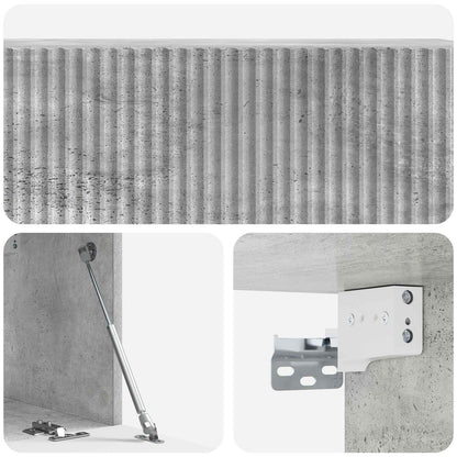Mobile Porta TV da Muro Grigio Cemento 98 x 31 x 30 cm