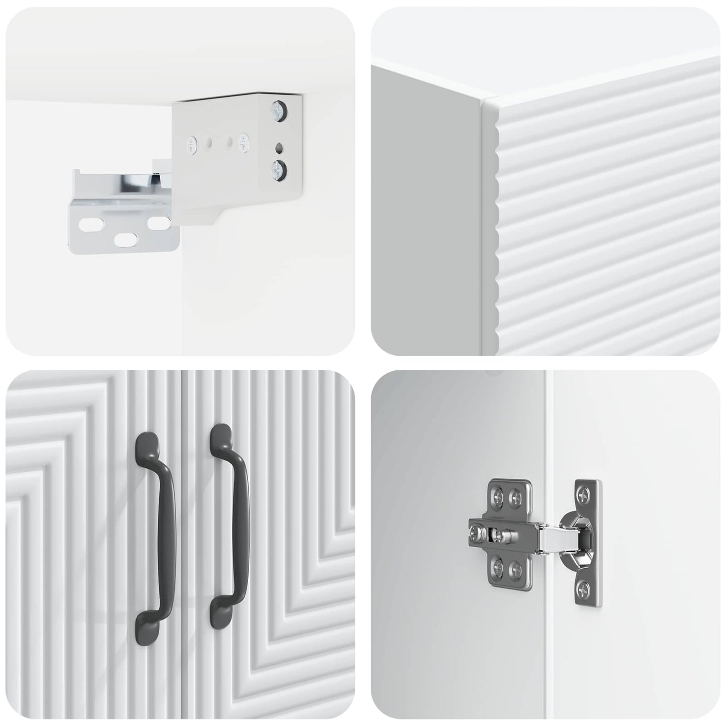 Mobiletto a muro Bianco 66 x 34,5 x 90 cm Legno ingegnerizzato | homemem39