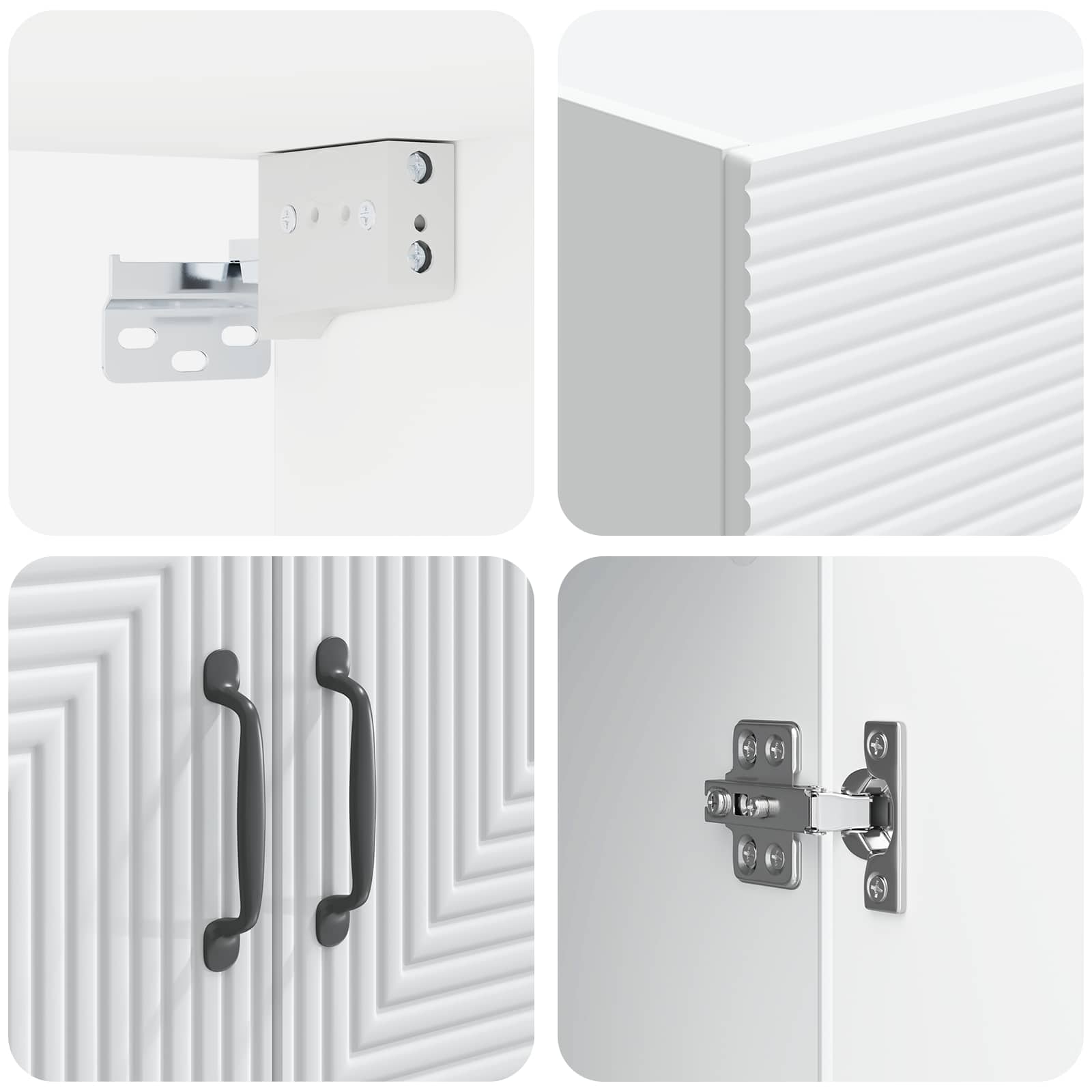 Mobiletto a muro Bianco 66 x 34,5 x 90 cm Legno ingegnerizzato | homemem39