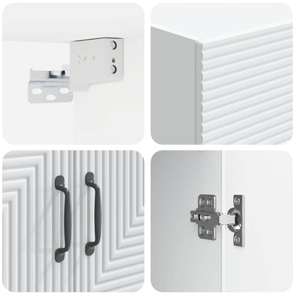 Mobiletto a muro Bianco 66 x 34,5 x 90 cm Legno ingegnerizzato | homemem39
