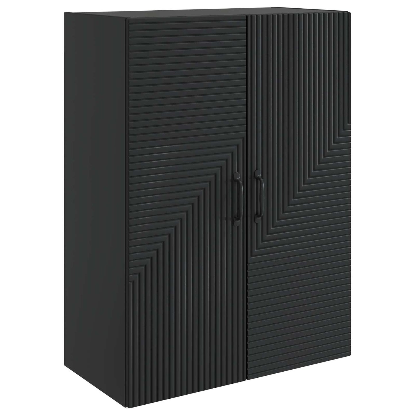 Mobiletto a muro Nero 66 x 34,5 x 90 cm Legno ingegnerizzato